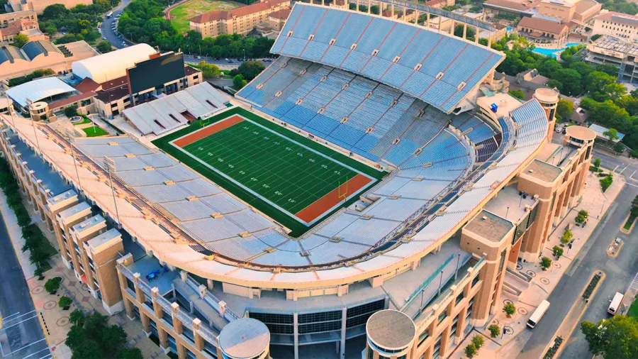  A football stadium aerial photography symbolizing asset management for large-scale event spaces